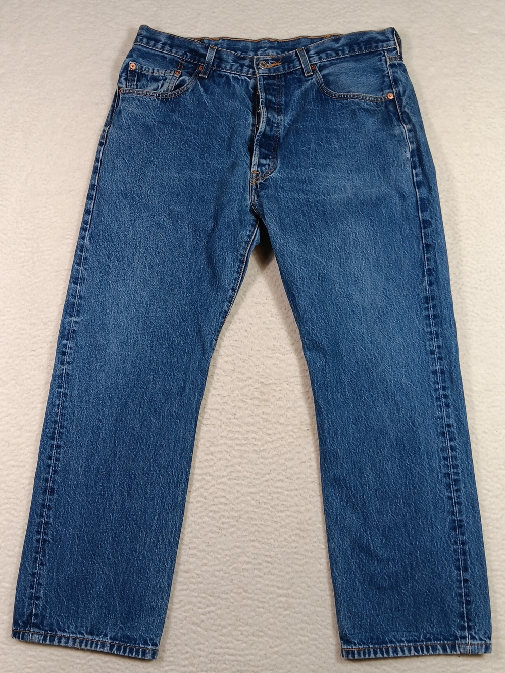 Vtg Levis 501 Jeans Mens 38x32 (36x31) Blue Denim Straight Leg Button Fly Y2K